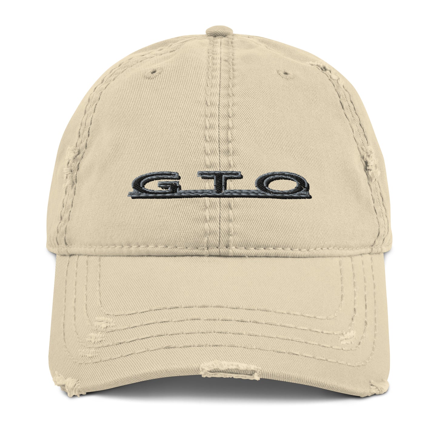 Pontiac GTO Distressed Dad Hat Khaki
